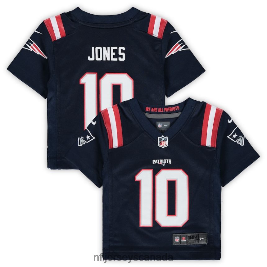 Kids New England Patriots Mac Jones Nike Navy Game Jersey Clothing NFL TBXFR61119
