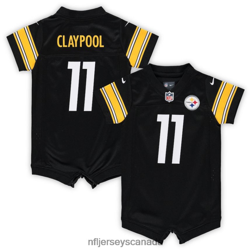 Kids Pittsburgh Steelers Chase Claypool Nike Black Game Romper Jersey Clothing NFL TBXFR62433