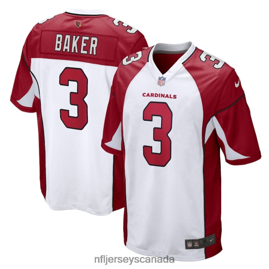 Men Arizona Cardinals Budda Baker Nike White Game Jersey Clothing NFL TBXFR61523