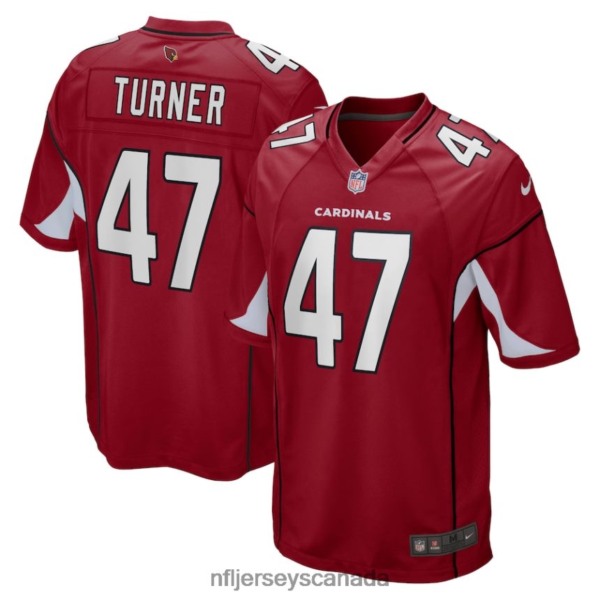 Men Arizona Cardinals Ezekiel Turner Nike Cardinal Game Jersey Clothing NFL TBXFR65694