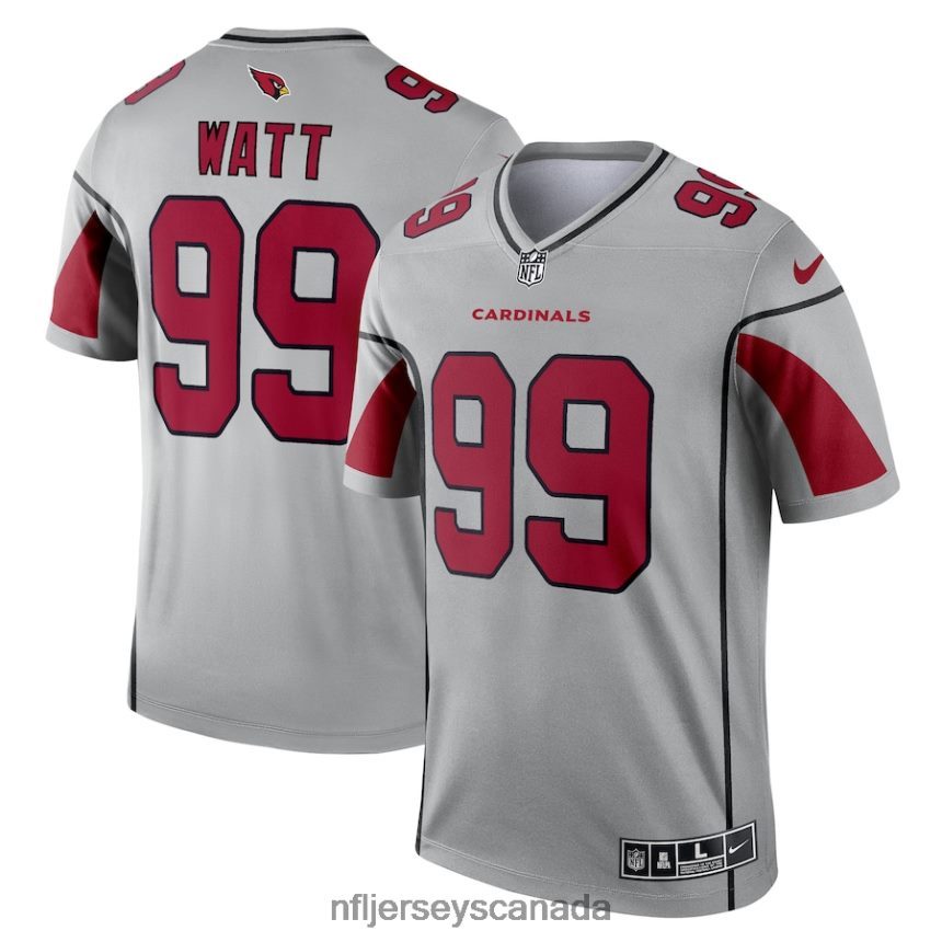 Men Arizona Cardinals J.J. Watt Nike Silver Inverted Legend Jersey Clothing NFL TBXFR61301