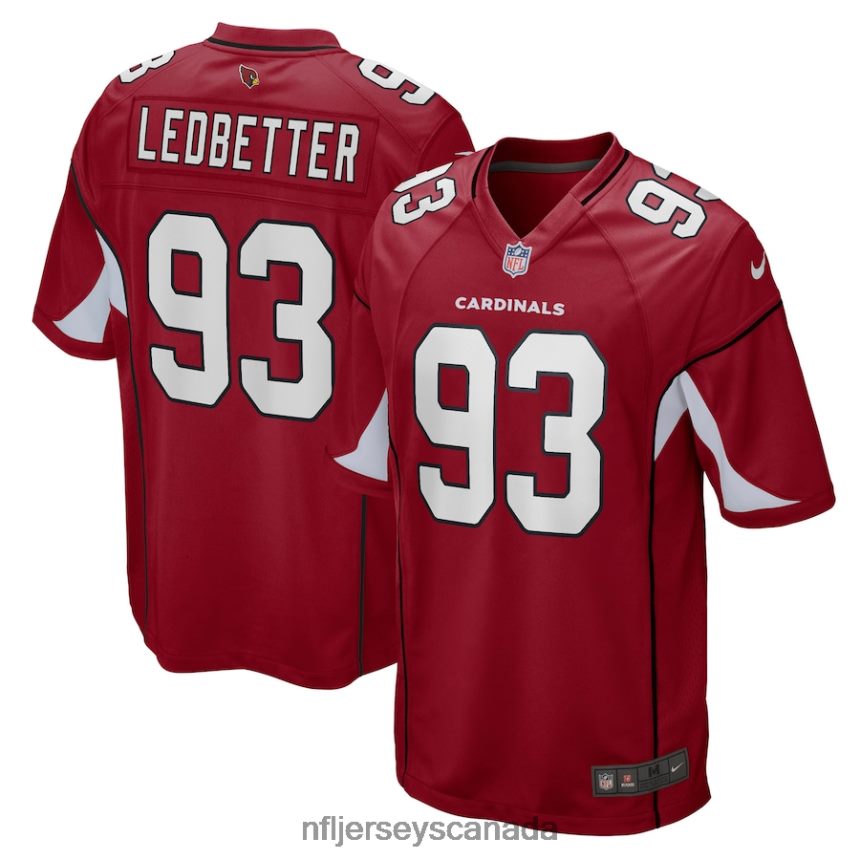 Men Arizona Cardinals Jonathan Ledbetter Nike Cardinal Game Jersey Clothing NFL TBXFR64571