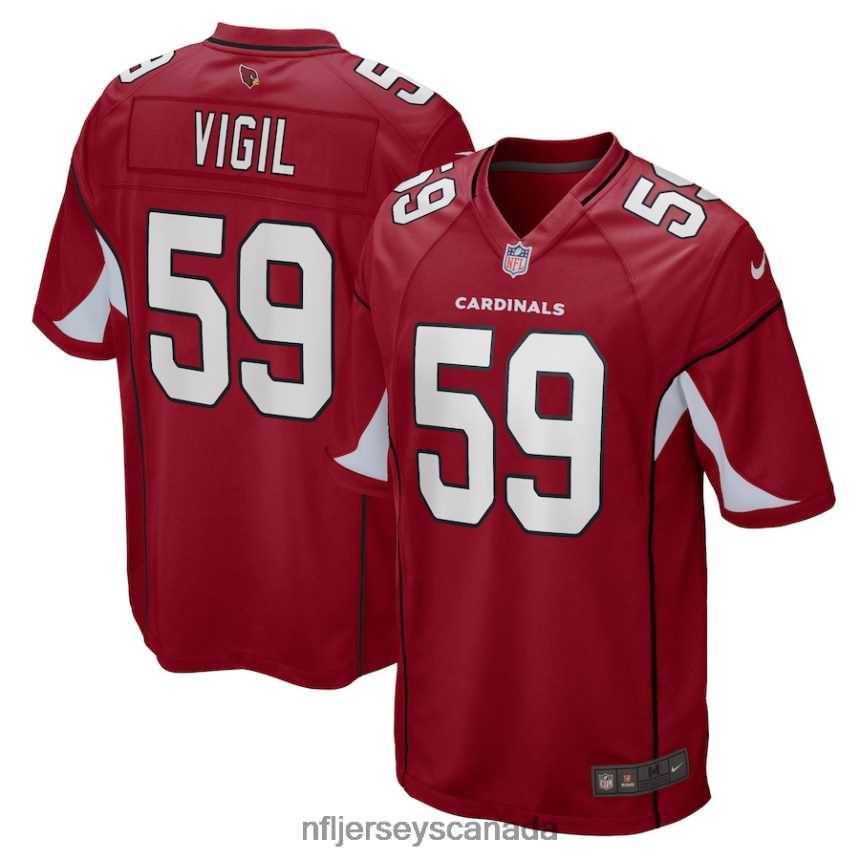 Men Arizona Cardinals Nick Vigil Nike Cardinal Game Player Jersey Clothing NFL TBXFR64149