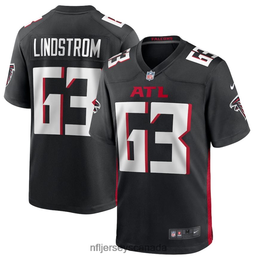 Men Atlanta Falcons Chris Lindstrom Nike Black Game Jersey Clothing NFL TBXFR64558