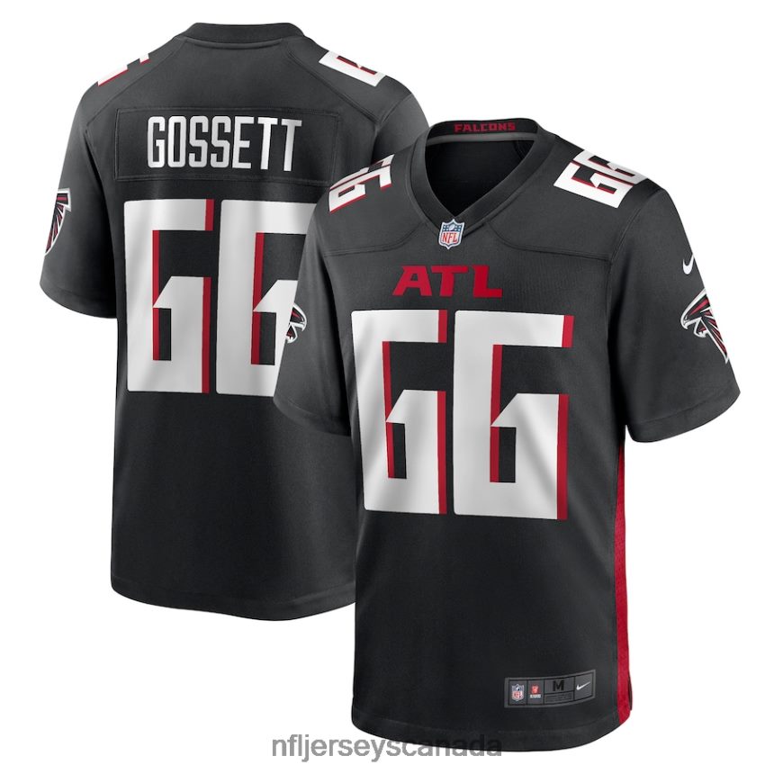 Men Atlanta Falcons Colby Gossett Nike Black Game Jersey Clothing NFL TBXFR64490