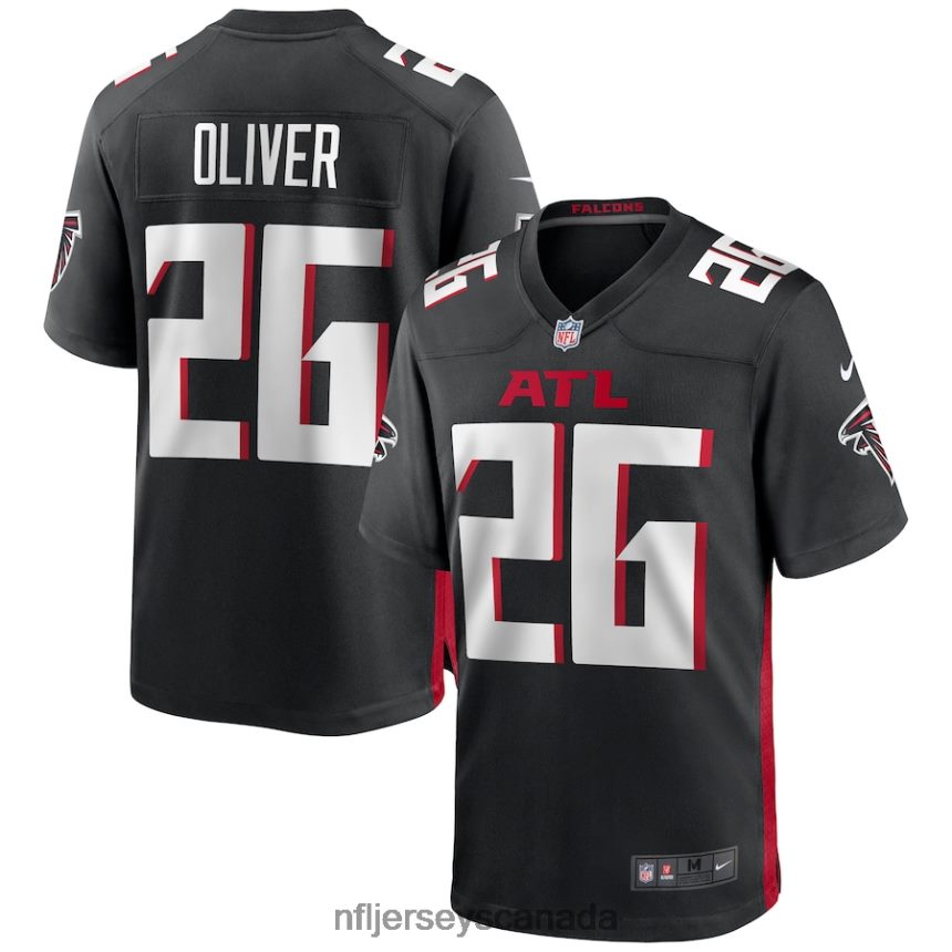 Men Atlanta Falcons Isaiah Oliver Nike Black Game Jersey Clothing NFL TBXFR62669