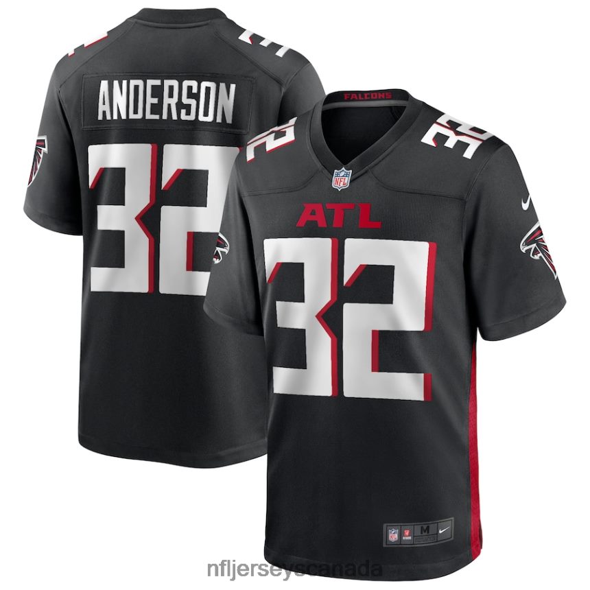 Men Atlanta Falcons Jamal Anderson Nike Black Game Retired Player Jersey Clothing NFL TBXFR65546