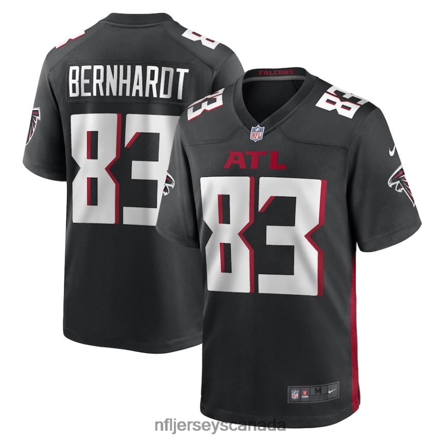 Men Atlanta Falcons Jared Bernhardt Nike Black Game Player Jersey Clothing NFL TBXFR65769