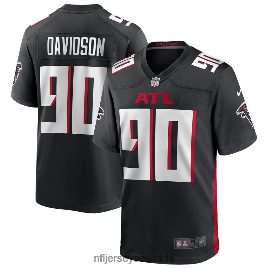 Men Atlanta Falcons Marlon Davidson Nike Black Player Game Jersey Clothing NFL TBXFR66609