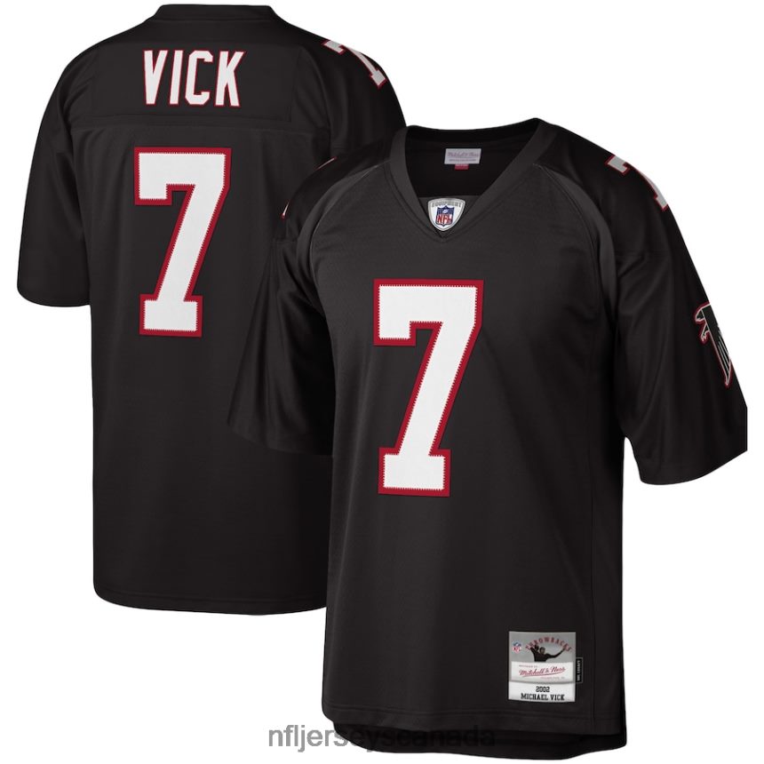 Men Atlanta Falcons Michael Vick Mitchell & Ness Black Legacy Replica Jersey Clothing NFL TBXFR62571