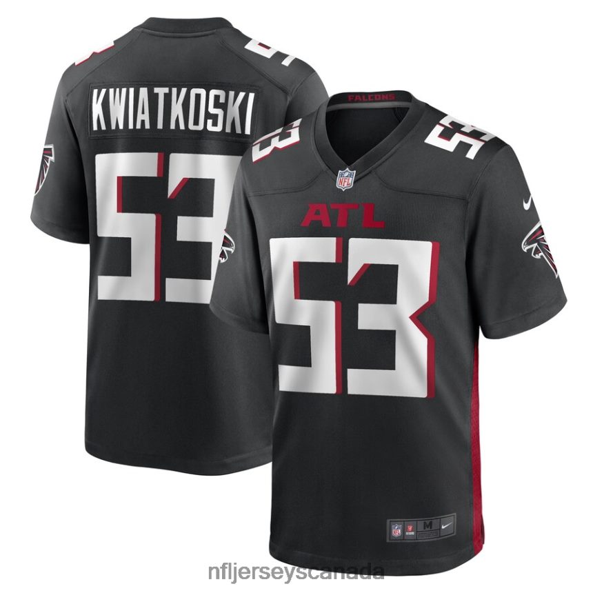Men Atlanta Falcons Nick Kwiatkoski Nike Black Game Player Jersey Clothing NFL TBXFR66384