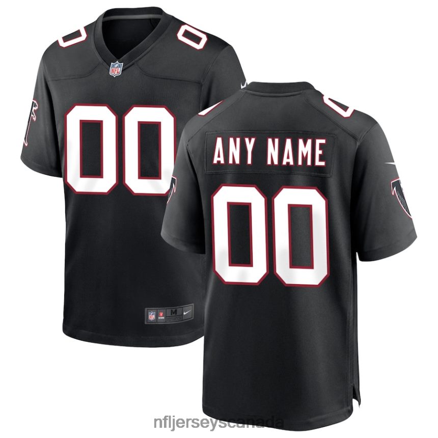 Men Atlanta Falcons Nike Black Throwback Custom Game Jersey Clothing NFL TBXFR6471