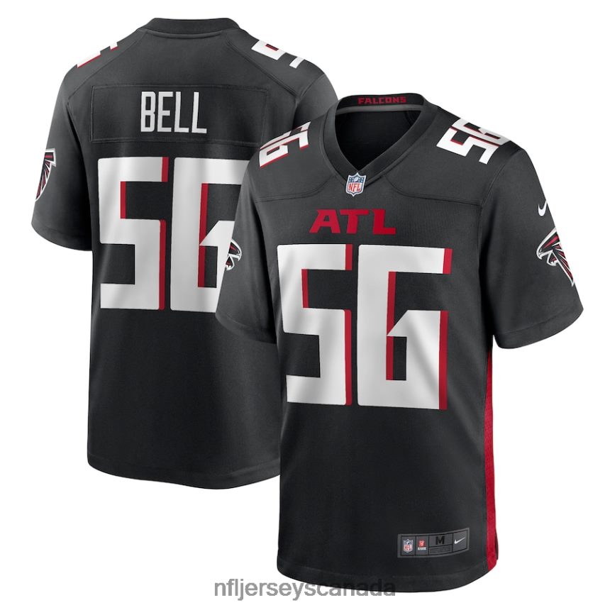 Men Atlanta Falcons Quinton Bell Nike Black Game Jersey Clothing NFL TBXFR64494