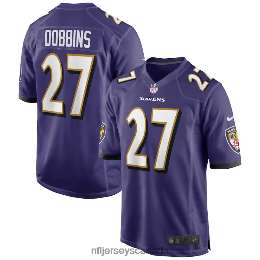 Men Baltimore Ravens J.K. Dobbins Nike Purple Game Jersey Clothing NFL TBXFR61611