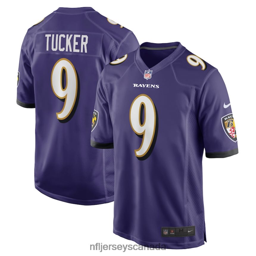 Men Baltimore Ravens Justin Tucker Nike Purple Game Player Jersey Clothing NFL TBXFR62911