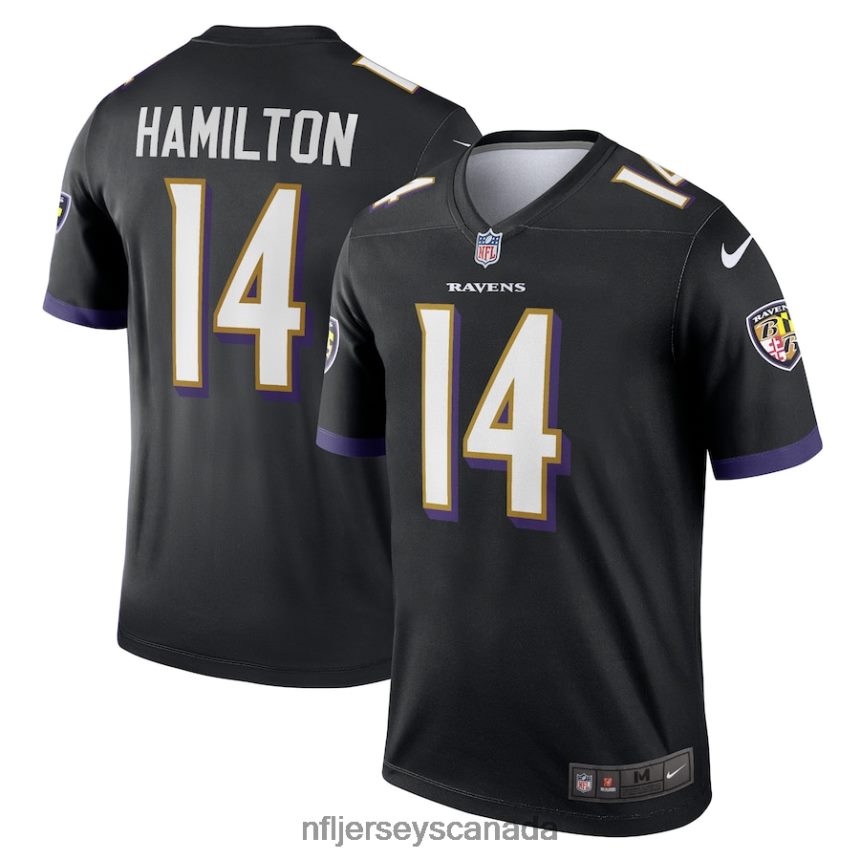 Men Baltimore Ravens Kyle Hamilton Nike Black Legend Jersey Clothing NFL TBXFR61729