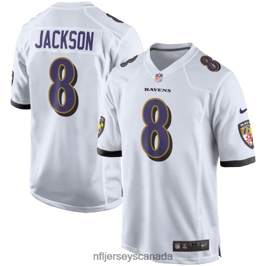 Men Baltimore Ravens Lamar Jackson Nike White Player Game Jersey Clothing NFL TBXFR62313