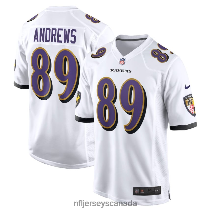Men Baltimore Ravens Mark Andrews Nike White Game Jersey Clothing NFL TBXFR6506
