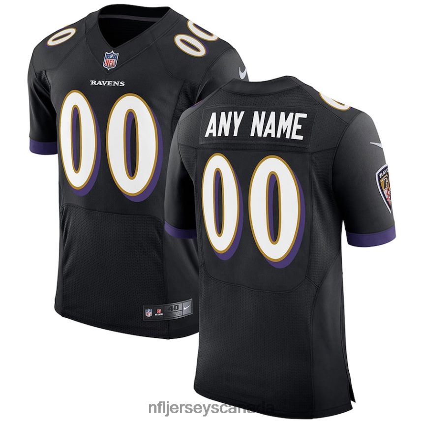 Men Baltimore Ravens Nike Black Speed Machine Elite Custom Jersey Clothing NFL TBXFR64842