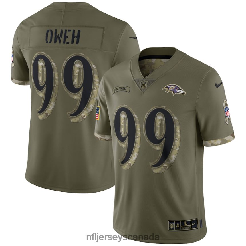 Men Baltimore Ravens Nike Olive 2022 Salute To Service Limited Jersey Clothing NFL TBXFR64826