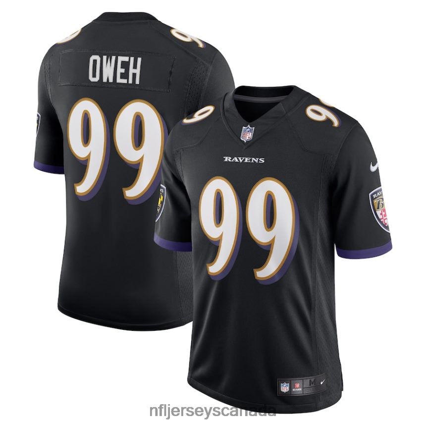 Men Baltimore Ravens Odafe Oweh Nike Black Vapor Limited Jersey Clothing NFL TBXFR63770