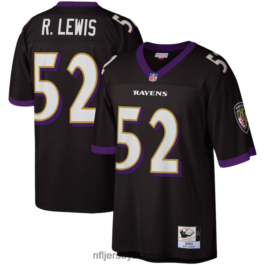 Men Baltimore Ravens Ray Lewis Mitchell & Ness Black Legacy Replica Jersey Clothing NFL TBXFR61238