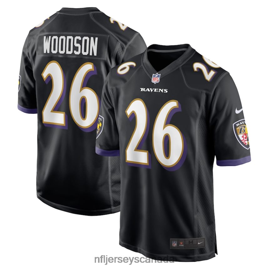 Men Baltimore Ravens Rod Woodson Nike Black Retired Player Jersey Clothing NFL TBXFR63416