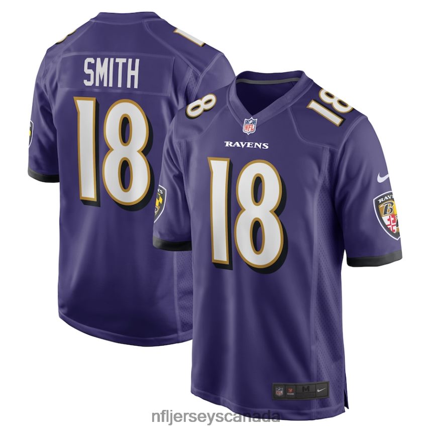 Men Baltimore Ravens Roquan Smith Nike Purple Game Player Jersey Clothing NFL TBXFR6272