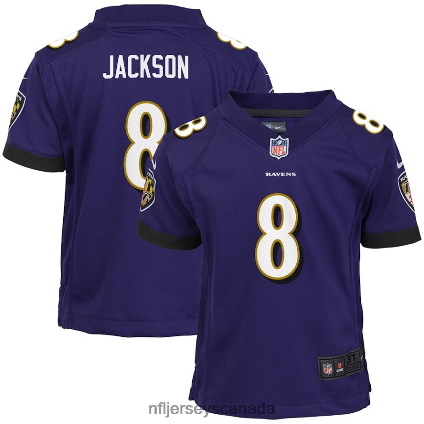 Men Preschool Baltimore Ravens Lamar Jackson Nike Purple Game Jersey Clothing NFL TBXFR64747