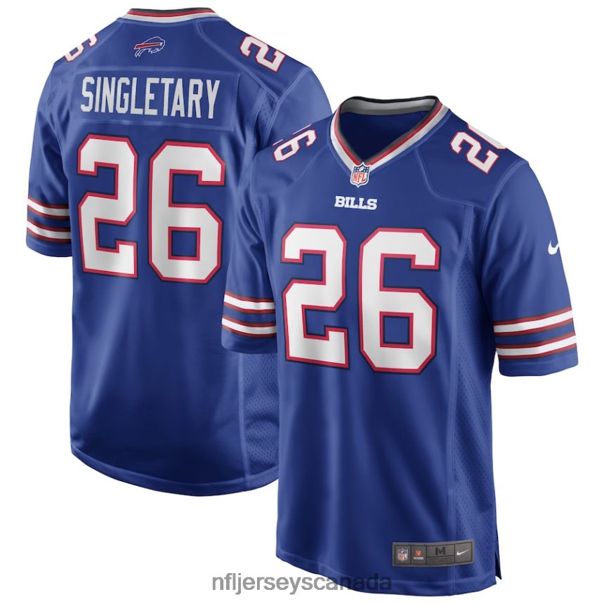 Men Buffalo Bills Devin Singletary Nike Royal Game Player Jersey Clothing NFL TBXFR6472