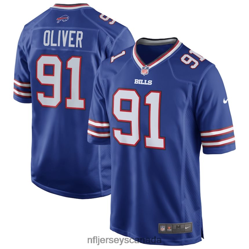 Men Buffalo Bills Ed Oliver Nike Royal Team Game Player Jersey Clothing NFL TBXFR62998