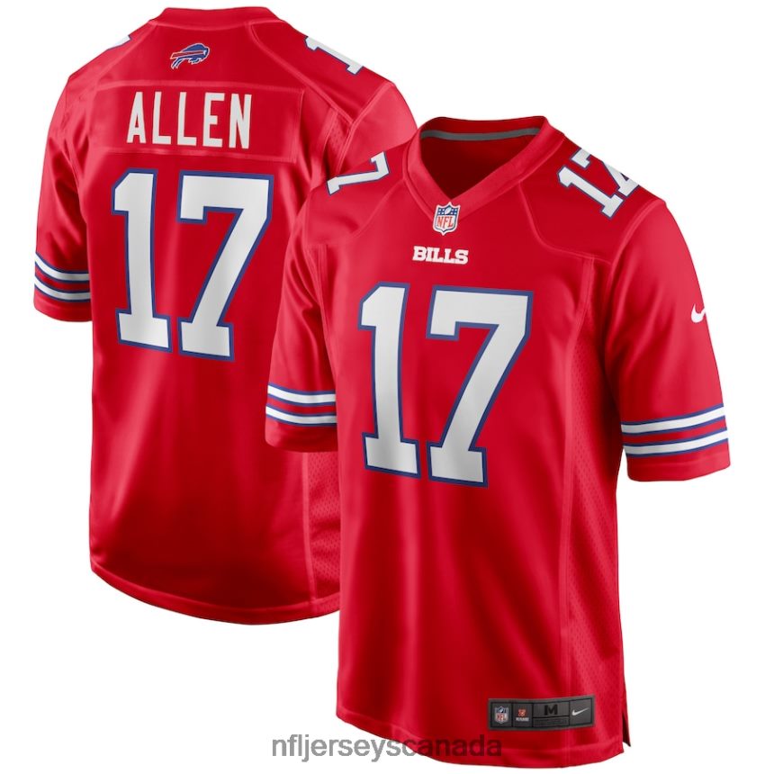 Men Buffalo Bills Josh Allen Nike Red Alternate Game Player Jersey Clothing NFL TBXFR6160