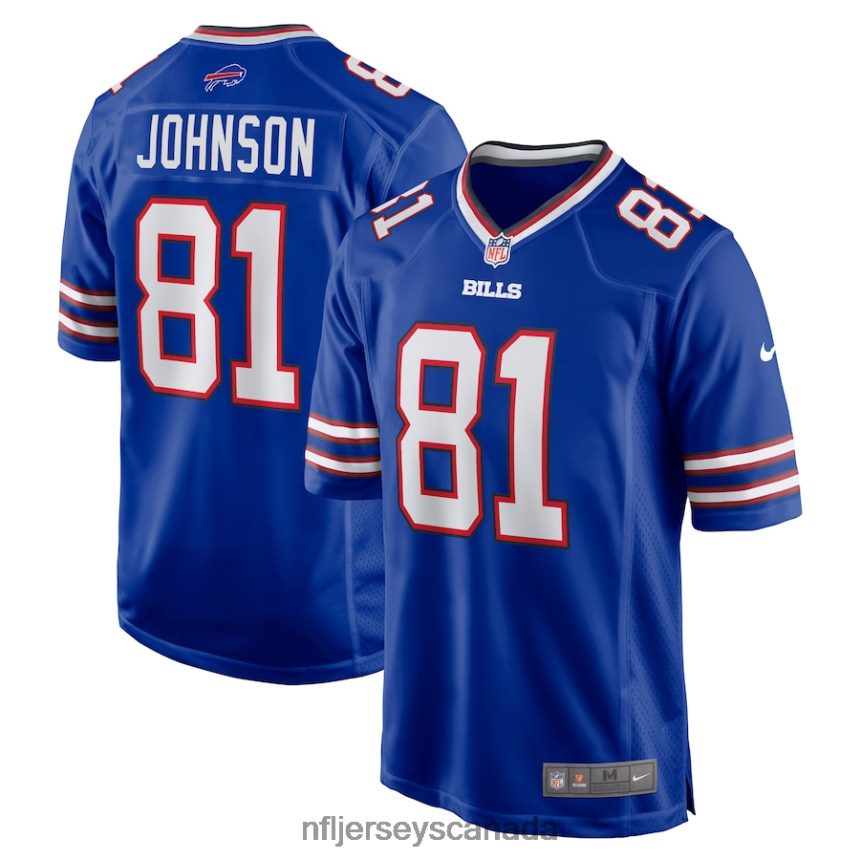 Men Buffalo Bills KeeSean Johnson Nike Royal Game Player Jersey Clothing NFL TBXFR64003