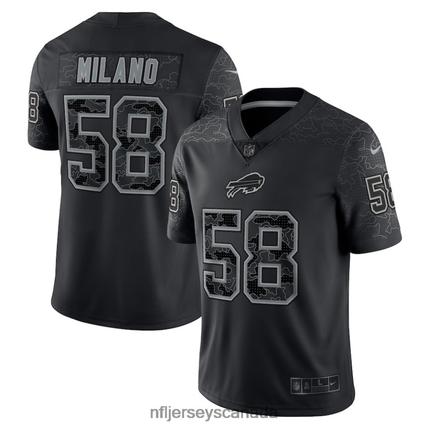 Men Buffalo Bills Matt Milano Nike Black RFLCTV Limited Jersey Clothing NFL TBXFR62479