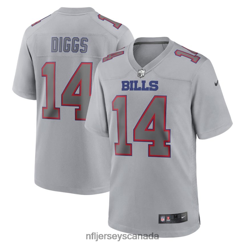 Men Buffalo Bills Stefon Diggs Nike Gray Atmosphere Fashion Game Jersey Clothing NFL TBXFR66101