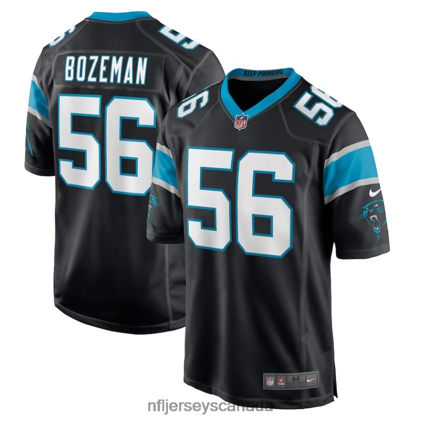 Men Carolina Panthers Bradley Bozeman Nike Black Game Player Jersey Clothing NFL TBXFR62692