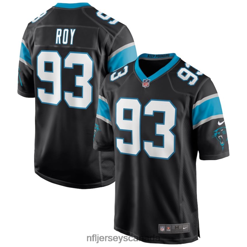 Men Carolina Panthers Bravvion Roy Nike Black Game Jersey Clothing NFL TBXFR65977