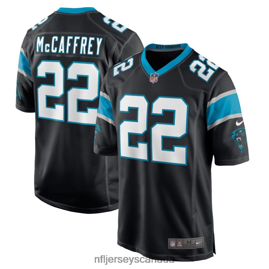 Men Carolina Panthers Christian McCaffrey Nike Black Game Jersey Clothing NFL TBXFR61785