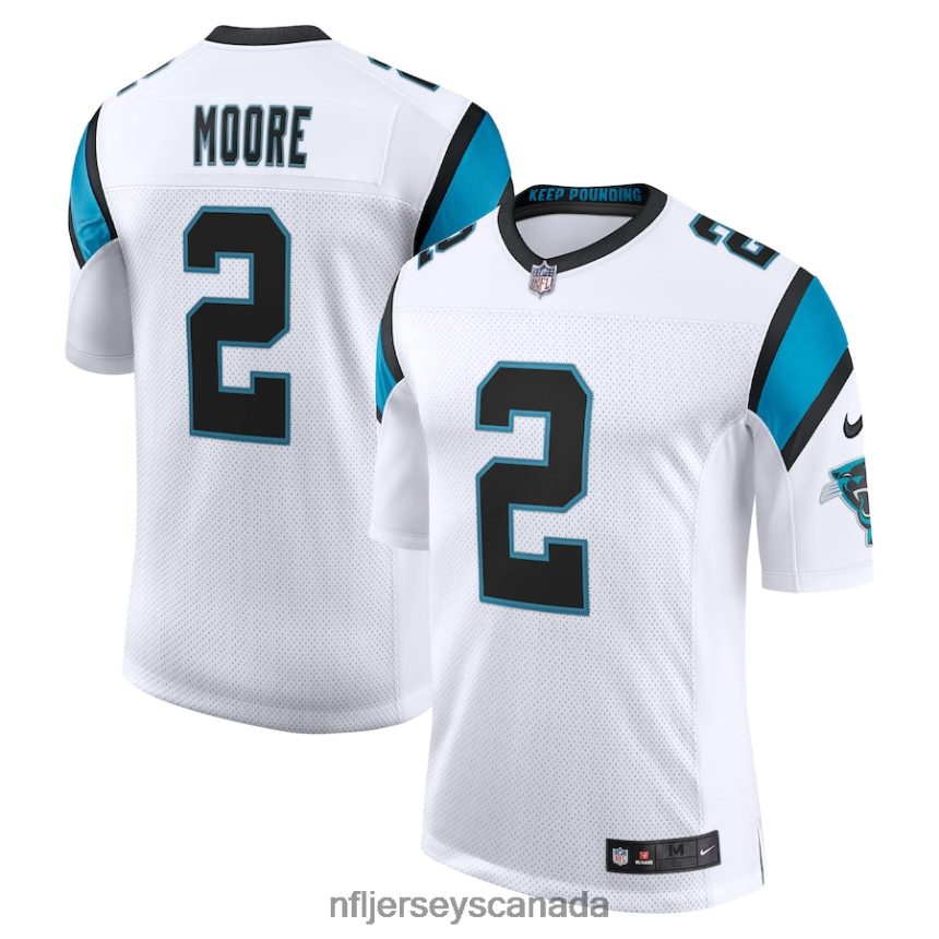 Men Carolina Panthers D.J. Moore Nike White Vapor Limited Jersey Clothing NFL TBXFR6895