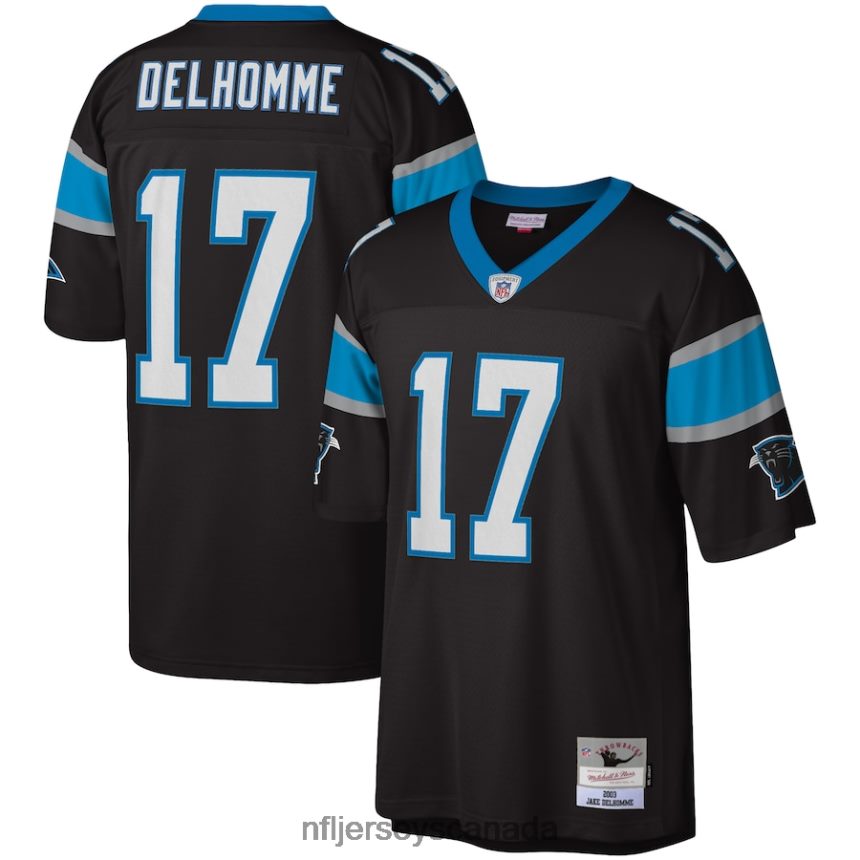 Men Carolina Panthers Jake Delhomme Mitchell & Ness Black 2003 Legacy Replica Jersey Clothing NFL TBXFR62531
