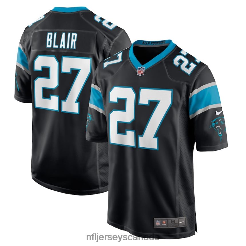 Men Carolina Panthers Marquise Blair Nike Black Game Player Jersey Clothing NFL TBXFR66262