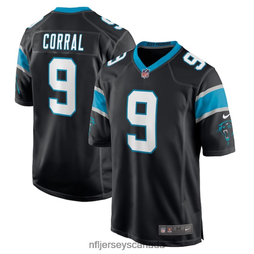 Men Carolina Panthers Matt Corral Nike Black Player Game Jersey Clothing NFL TBXFR62965