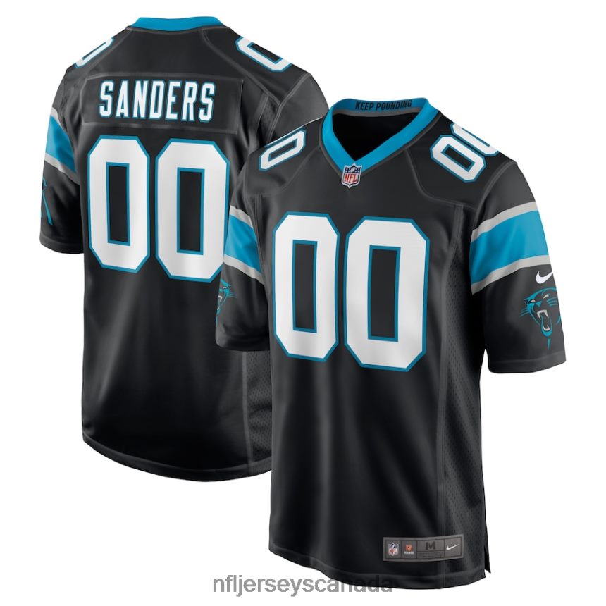 Men Carolina Panthers Miles Sanders Nike Black Game Player Jersey Clothing NFL TBXFR64845