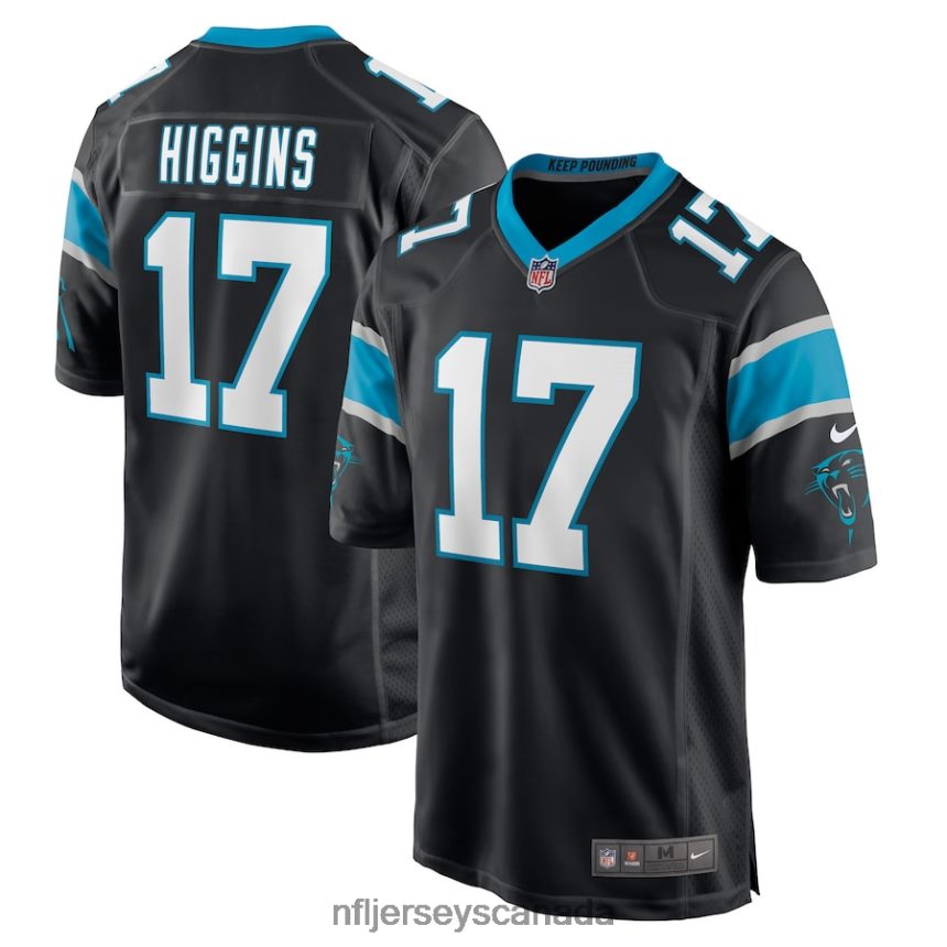 Men Carolina Panthers Rashard Higgins Nike Black Game Player Jersey Clothing NFL TBXFR66404
