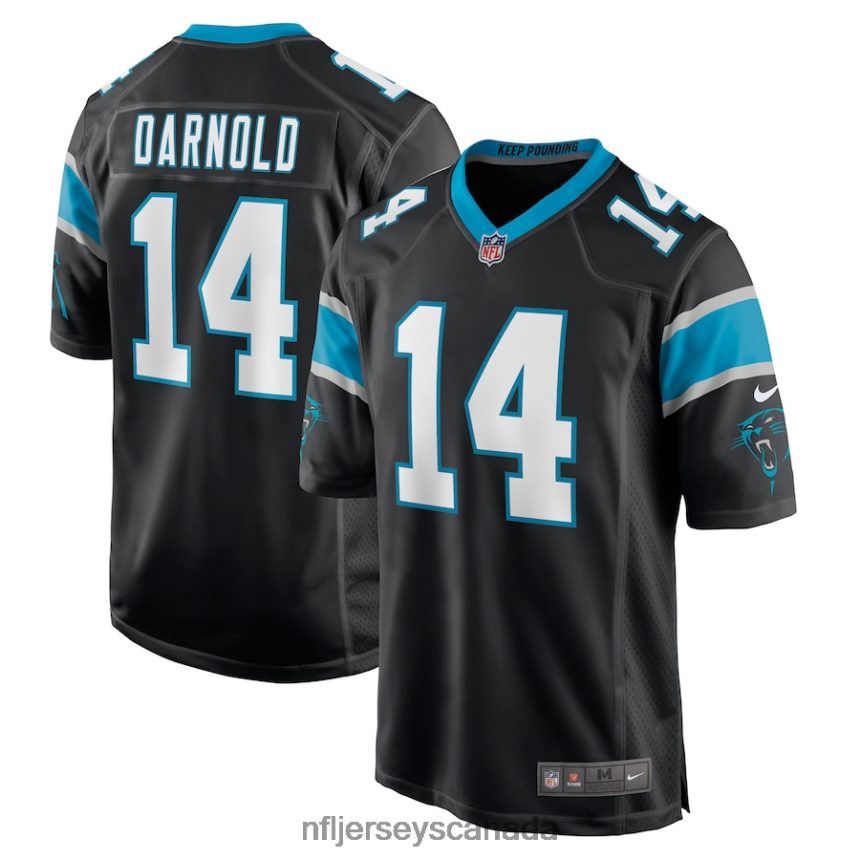 Men Carolina Panthers Sam Darnold Nike Black Game Player Jersey Clothing NFL TBXFR63366