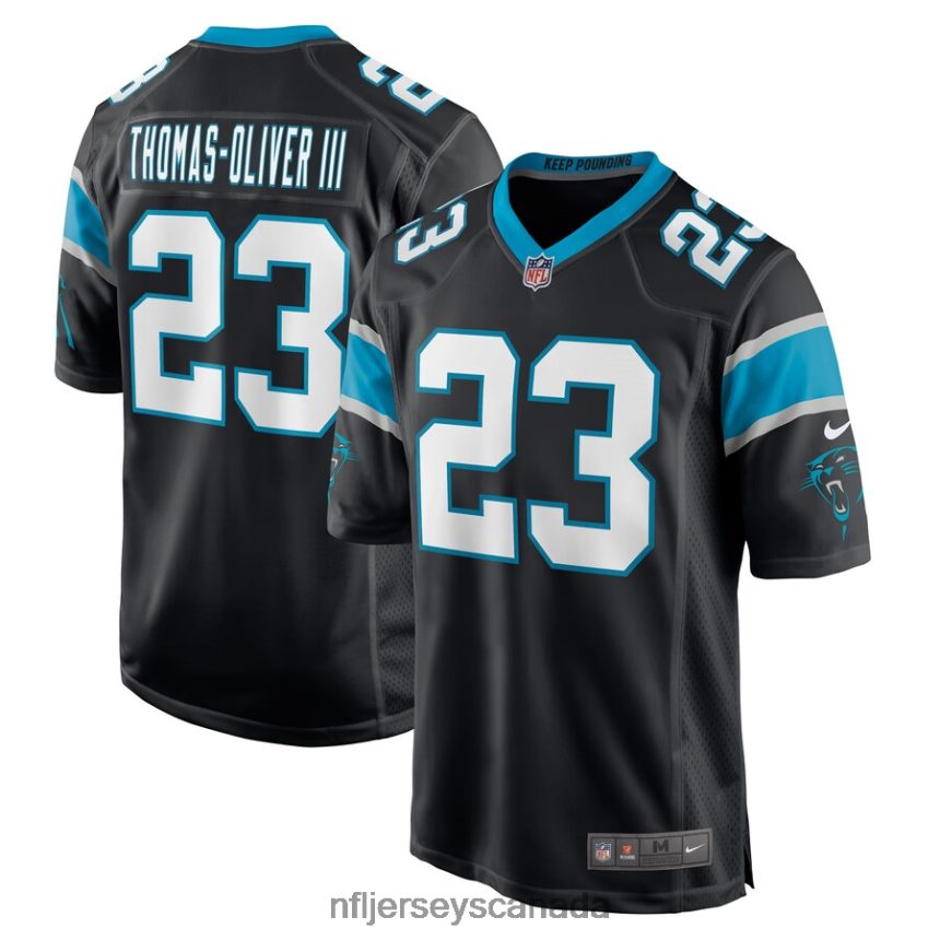 Men Carolina Panthers Stantley Thomas-Oliver III Nike Black Game Player Jersey Clothing NFL TBXFR64548