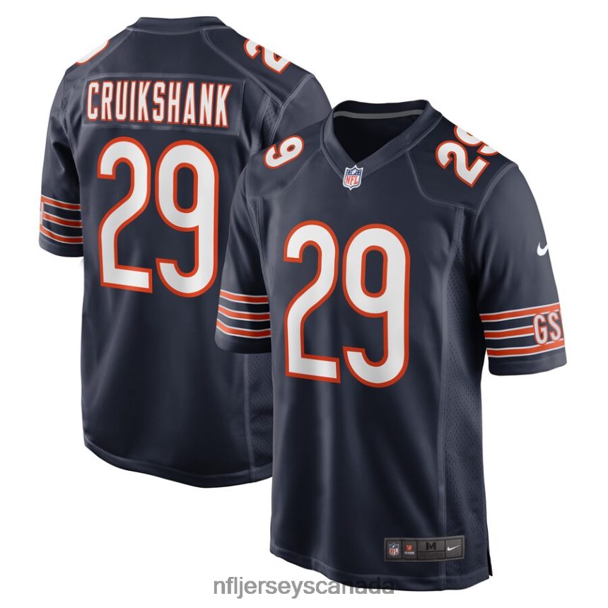 Men Chicago Bears Dane Cruikshank Nike Navy Game Player Jersey Clothing NFL TBXFR64377