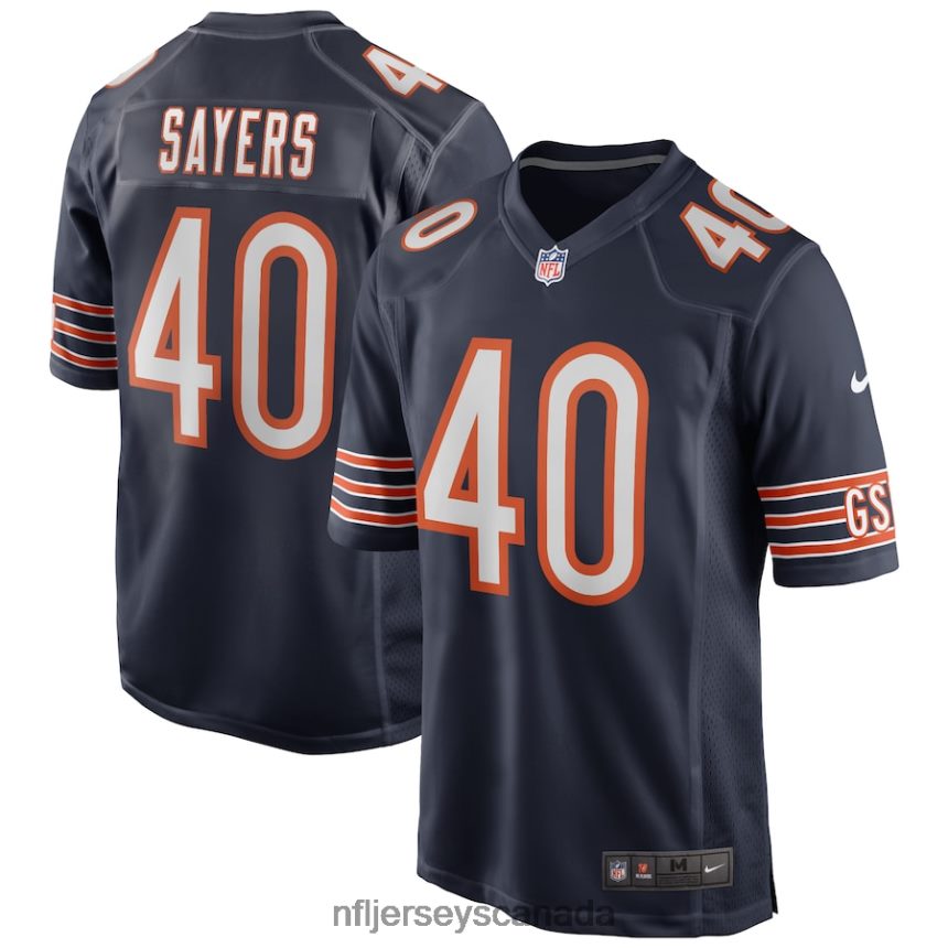 Men Chicago Bears Gale Sayers Nike Navy Game Retired Player Jersey Clothing NFL TBXFR6927