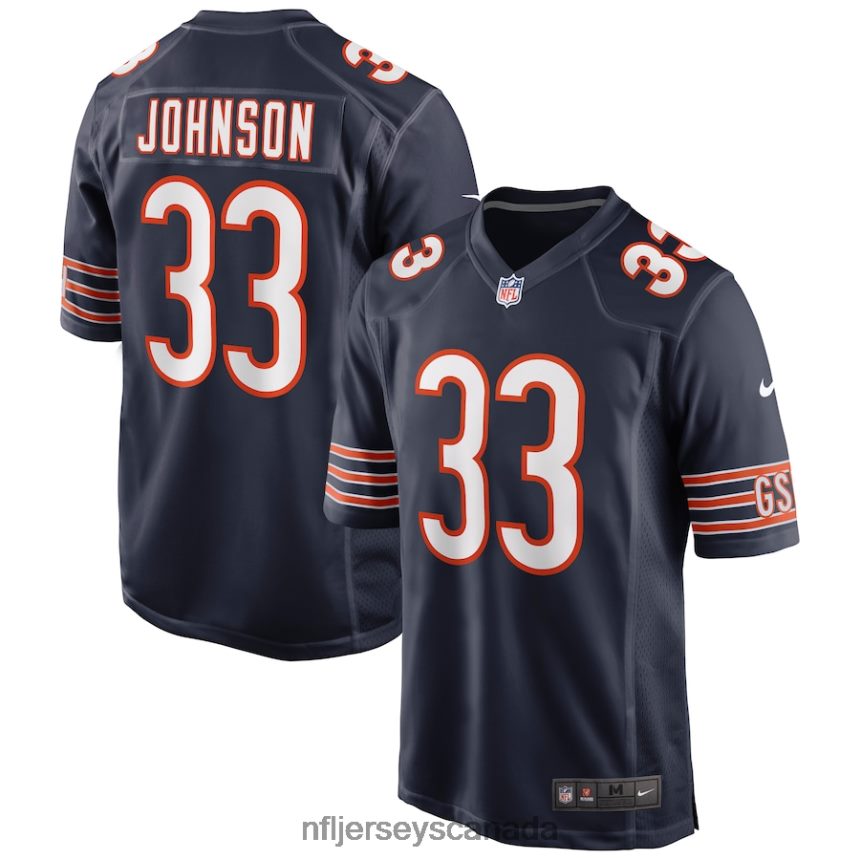 Men Chicago Bears Jaylon Johnson Nike Navy Game Jersey Clothing NFL TBXFR64155