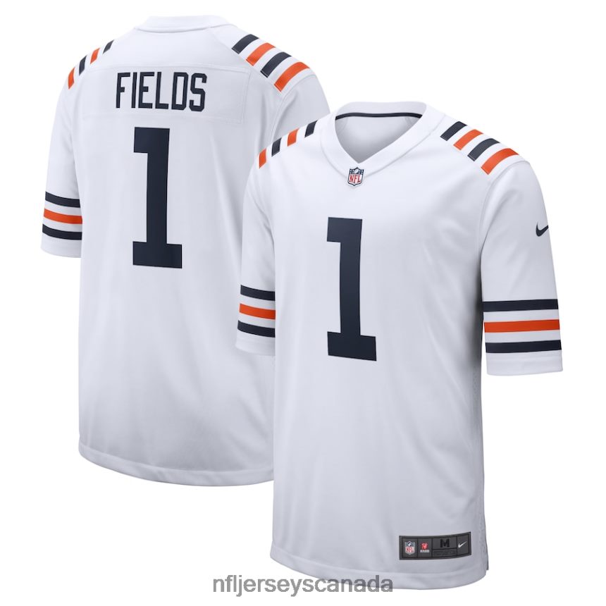 Men Chicago Bears Justin Fields Nike White Alternate Game Jersey Clothing NFL TBXFR6867